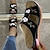 ieftine Sandale de Damă-Pentru femei Sandale Sandale Platformă Papuci de exterior În aer liber Zilnic Mers Brodată Vară Flori Toc Platformă Vârf deschis Clasic Casual minimalism Imitație Piele Loafer Negru Roșu-aprins Maro