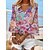 cheap Women&#039;s Tops-Women&#039;s Shirt Blouse Pink Paisley Print Short Sleeve Casual Holiday Basic V Neck Regular S