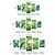 voordelige Botanische prints-5 panelen wall art canvas prints posters schilderij kunstwerk foto groen bos zon moderne woondecoratie decor gerold canvas met gespannen frame