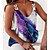 cheap Women&#039;s Tops-Women&#039;s Tank Top Blue Purple Green Graphic Abstract Print Sleeveless Casual Basic V Neck Regular S