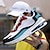 cheap Men&#039;s Sneakers-Men&#039;s Sneakers Sporty Look Flyknit Shoes Comfort Shoes Running Casual Outdoor Daily Tissage Volant Breathable Lace-up Blue Green Grey Color Block Summer Spring