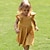 cheap Dresses-Kids Girls&#039; Dress Solid Color Sleeveless Outdoor Active Daily Linen Knee-length Casual Dress A Line Dress Summer Spring 3-7 Years turmeric caramel colour Pink