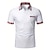 cheap Classic Polo-Men&#039;s Tennis Shirt Golf Shirt Business Casual Collar Polo Collar Short Sleeve Simple Basic Solid Color Plaid / Check Patchwork Button Summer Regular Fit Black White Red Navy Blue Blue Green Tennis