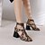 cheap Women&#039;s Sandals-Women&#039;s Sandals Sandals Boots Summer Boots Daily Chunky Heel Open Toe Casual Faux Leather Zipper Color Block Leopard Black Yellow