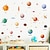 baratos Adesivos de Parede Decorativos-nove planetas adesivos de parede decoração de fundo de quarto infantil criativo adesivos de grafite em pvc