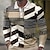 cheap Men&#039;s Button Up Polos-Men&#039;s Waffle Polo Shirt Graphic Polo Collar Classic Black White Navy Blue Brown Khaki Outdoor Street Long Sleeve Button Front Clothing Apparel Fashion Casual Breathable Comfortable