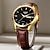 お買い得  クォーツ腕時計-男性 クォーツ 贅沢 ビジネス 腕時計 ハンズ 光る カレンダー 日付 週 防水 PUレザー 腕時計