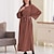 billige Arabisk muslim-Dame Kjoler Abaya Religiøs Saudi-arabisk Arabisk muslim Ramadan Voksen Frakke Kjole