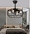 billiga Takfläktlampor-takfläkt med lampor och fjärrkontroll, 19,5&quot; industrifläkt i bur, vintage ljuskrona fläktlampa inomhus för sovrum, vardagsrum, matsal, barnrum, svart