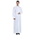 preiswerte Arabischer Muslim-Herren Kleid Thobe / Jubba Religiös Saudi-Arabisch arabisch Muslim Ramadan Erwachsene Gymnastikanzug / Einteiler
