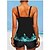 cheap Women&#039;s Swimwears-Women&#039;s Swimwear Tankini 2 Piece Normal Swimsuit 2 Piece Printing Graphic Black Tank Top Bathing Suits Sports Beach Wear Summer