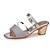 voordelige Damessandalen-Dames Sandalen Jurk schoenen Glitter Sandalen Feest Dagelijks Effen Kleur Zomer Blok hiel Lage hak Blokhak Open teen Elegant Casual PU Leder PU Leegloper Zwart Zilver Goud