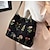 preiswerte Handtaschen und Tragetaschen-Damen Schultertasche Segeltuch Outdoor Täglich Hohe Kapazität Atmungsaktiv Langlebig Stickerei Blume Schwarz