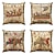 cheap Throw Pillows,Inserts &amp; Covers-Bayeux Medieval Double Side Pillow Cover 4PC Soft Decorative Square Cushion Case Pillowcase for Bedroom Livingroom Sofa Couch Chair