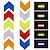 abordables Decoración y protección de la carrocería-10 unidades/juego de pegatinas autoadhesivas de colores surtidos para coche, cinta de señal de flecha reflectante autoadhesiva