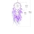 levne Lapače snů-fialový lapač snů ručně vyrobený dárek háček z peří květina zvonek ozdoba na zeď dekorace ve stylu boho 16x60cm/6.3&#039;&#039;x24&#039;&#039;