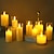 economico Luci notturne e decorative-simulazione a lume di candela 3 pezzi bagliore imitazione altalena stoppino batterie integrate accattivante decorare tazza di vetro acrilico led a lume di candela incandescente