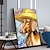 cheap Animal Paintings-Oil Painting Handmade Hand Painted Wall Art Abstract Animal with Cap Canvas Painting Home Decoration Decor Stretched Frame Ready to Hang