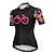 cheap Women&#039;s Jerseys-21Grams Women&#039;s Cycling Jersey Short Sleeve Bike Top with 3 Rear Pockets Mountain Bike MTB Road Bike Cycling Breathable Moisture Wicking Quick Dry Reflective Strips Violet Pink Blue Graphic Sports