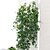 billige Kunstige blomster-1 stk stedsegrøn plante hængende dekoration rattan kunstig fem-blads rattan plast plante dekoration er anvendelig til indendørs og udendørs væghængende dekoration