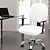 billiga Överdrag för kontorsstolar-dator kontorsstol klädsel stretch roterande gaming säte glidöverdrag elastisk svart enfärgad 2-delad mjuk tålig tvättbar
