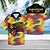 cheap Men&#039;s Shirts-Men&#039;s Shirt Summer Hawaiian Shirt Letter Graphic Prints Guitar Turndown Yellow Street Casual Short Sleeves Button-Down Print Clothing Apparel Vintage Fashion Streetwear Designer