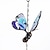 abordables Atrapasueños-1 carillón de viento pintado con mariposa, artesanía para exteriores que brilla en la noche, adorno colgante para ventana, balcón, decoración de jardín