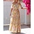 cheap Ethnic &amp; Cultural Costumes-Mexican Dress for Women Off-Shoulder Ruffle Floral Print Summer Party Casual Maxi Dresses Ladies Beach Sundress