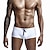 abordables maillot de bain boxer homme-Homme Maillots de Bain Short de bain Slip de bain Cordon Taille elastique Plein Respirable Doux Extérieur Casual du quotidien Hawaïen mode Blanche Rouge Micro-élastique