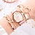 cheap Quartz Watches-Women Fashion Watch Set 5Pcs Quartz Wristwatch Mesh Bracelet Cat Dial Luxury Women Watch Casual Ladies Clock With Bracelet Set