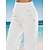 cheap Casual Pants-Women&#039;s Capri shorts Faux Linen Black White Blue Fashion coastal grandma style Casual Daily Side Pockets Calf-Length Comfort Plain S M L XL 2XL