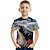 preiswerte 3D-T-Shirts für Jungen-Mode Brief Muster gedruckt Kurzarm T-Shirt Mode 3D bedruckte bunte Hemden für Jungen und Mädchen