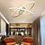 billige Dæmpbart loftlys-led loftslampe 74 cm geometriske cirkelformer 6-lys indbygningslys akryl metal moderne moderne malede finish stue lys dæmpbar med fjernbetjening
