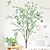 preiswerte Dekorative Wandaufkleber-nordische pflanze wandaufkleber großer baum hintergrundaufkleber wohnzimmer sofa dekoration selbstklebende aufkleber grüne aufkleber 100*90cm
