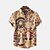 cheap Men&#039;s Shirts-Men&#039;s Shirt Summer Hawaiian Shirt Floral Graphic Prints Vintage Turndown Khaki Street Casual Short Sleeves Button-Down Print Clothing Apparel Vintage Fashion Streetwear Designer