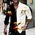 Недорогие мужские рубашки с рисунком-Муж. Рубашка Графическая рубашка Животное Леопард Отложной Черный Белый Желтый Синий Коричневый 3D печать на открытом воздухе Для улицы Длинный рукав С принтом Кнопка вниз Одежда
