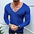 tanie sweter męski sweter-Męskie Sweter Sweter sweter Prążkowany Robić na drutach Regularny Dzianiny Jednokolorowe W serek Zatrzymujący ciepło Współczesny współczesny Praca Dzienne zużycie Odzież Zima Czarny Niebieski M L XL