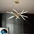 halpa Ryhmittymämäinen muotoilu-led-riippuvalaisin 80cm 8/12-pään himmennettävä metalliakryyli sputnik design ruokasalin makuuhuoneen riippuvalaisimet 110-240v vain himmennettävissä kaukosäätimellä