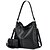 cheap Bags-Women&#039;s Crossbody Bag Bag Set PU Leather Hobo Bag Diaper Bag Tote Daily Holiday 2 Pieces Adjustable Large Capacity Waterproof Tassel Solid Color Black White Almond