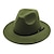 cheap Photobooth Props-Woolen Top Hat Jazz Hat Vintage Black Woolen Jazz Hat Flat Brim Cap