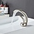 cheap Classical-Waterfall Bathroom Sink Mixer Faucet Deck Mount, Mono Wash Basin Single Handle Basin Taps Washroom with Hot and Cold Hose, Monobloc Vessel Water Brass Tap Black White Chrome Brushed