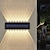 baratos Candeeiros Luzes de Exterior-2 peças luzes de parede ao ar livre lâmpada led à prova d&#039;água solar lâmpadas de parede de varanda 6 leds iluminação de pátio para jardim varanda paisagem decorativa luz de rua