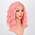 cheap Synthetic Wig-Stamped Glorious Pink Short Wavy Wigs for Women Pink Curly Wig for Girl Middle Part Bob Pink Wig Synthetic Wavy Wig Cosplay Part Use
