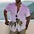 olcso férfi állógalléros hawaii ing-Férfi Ing Hawaii ing Grafikus póló Aloha ing Látvány Állógallér Világos rózsaszín Sárga Fekete / Lila Arcpír rózsaszín Égszínkék 3D nyomtatás Szabadtéri Hétköznapi Rövid ujjú Nyomtatott Gomb lefelé