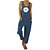 cheap Women&#039;s Jumpsuits-Women&#039;s Overall Pocket Print Floral U Neck Casual Daily Vacation Regular Fit Sleeveless Blue Green Gray S M L Summer