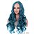 cheap Synthetic Wig-Synthetic Wig Curly Middle Part Machine Made Wig Long A1 Synthetic Hair Women&#039;s Soft Classic Easy to Carry Blue
