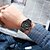 voordelige Quartz-horloges-Heren Quartz horloges Diamant Luxe Polshorloge armband Drie tijdzones Kalender Datum WATERDICHT Roestvrijstalen band Horloge