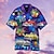 cheap Men&#039;s Camp Shirts-Men&#039;s Shirt Summer Hawaiian Shirt Graphic Shirt Car Turndown Yellow Red Purple Rainbow Outdoor Street 3D Print Button-Down Clothing Apparel Fashion Designer Casual Breathable
