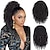 cheap Ponytails-Short Kinky Curly Ponytail Extension for Black Women 10 Inch Natural Black Drawstring Curly Ponytail with Two Clips Synthetic Afro Drawstring Ponytail for Black Women