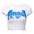 abordables mode y2k-t-shirt crop top femme t-shirt lettre graphique ange imprimé y2k street style été